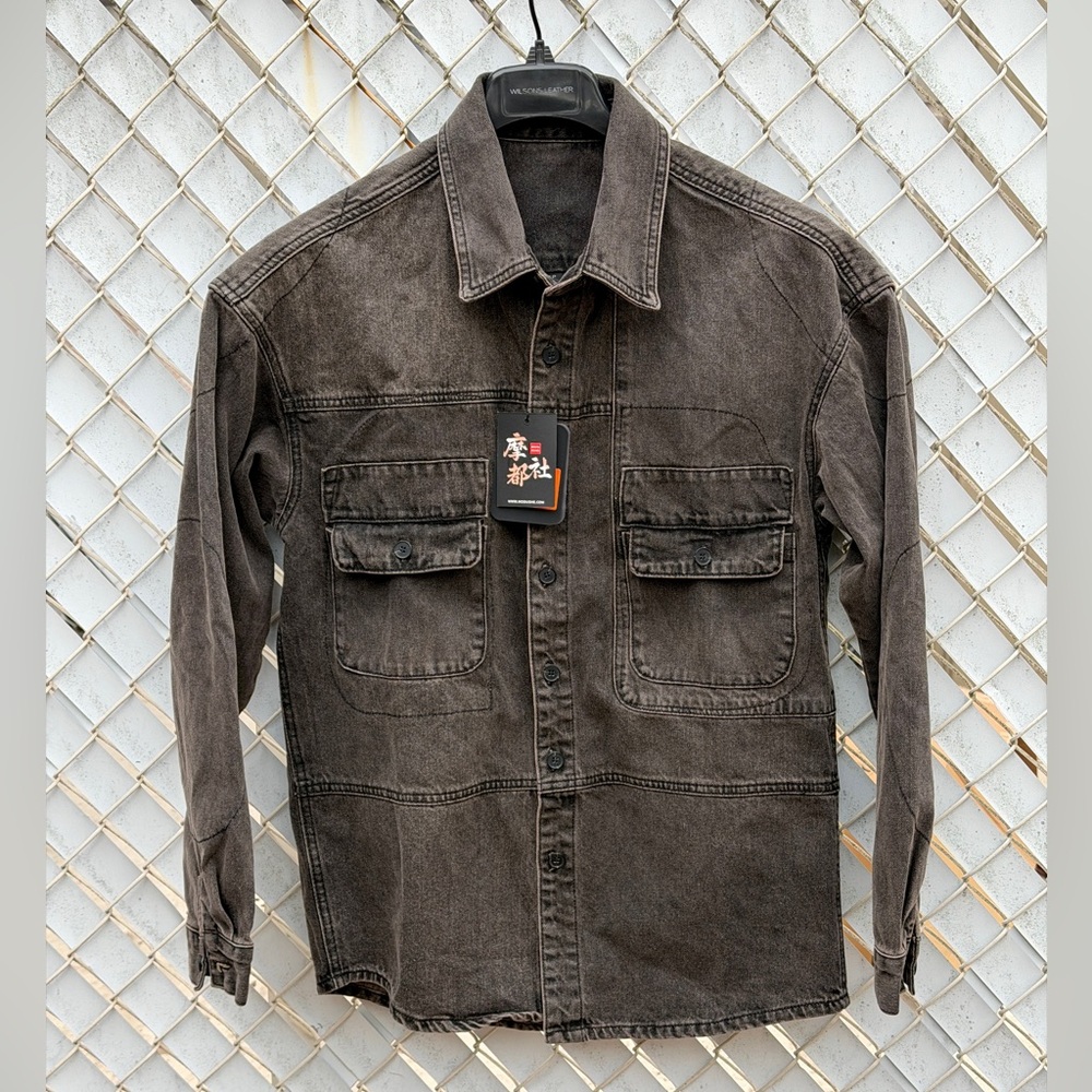 Motorcycle Causal Button Down Long sleeves Shirts